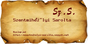 Szentmihályi Sarolta névjegykártya