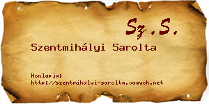 Szentmihályi Sarolta névjegykártya